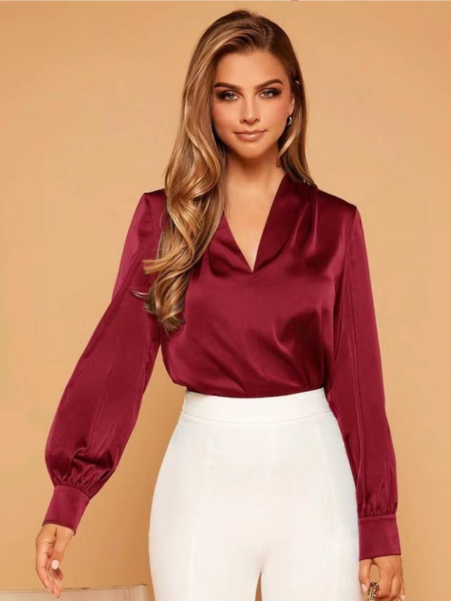 Élise Läcklet Satinbluse
